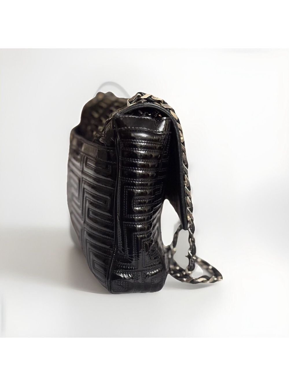 Gianni Versace Quilted Patent Leather Shoulder Bag - Picture 6 of 16